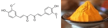 姜黄素及其分子结构式