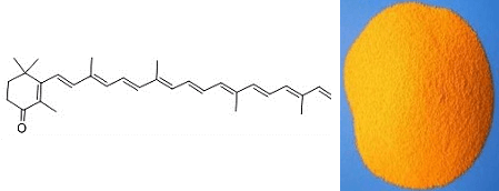 斑蝥黄质及其分子结构式
