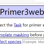 Primer3 Input