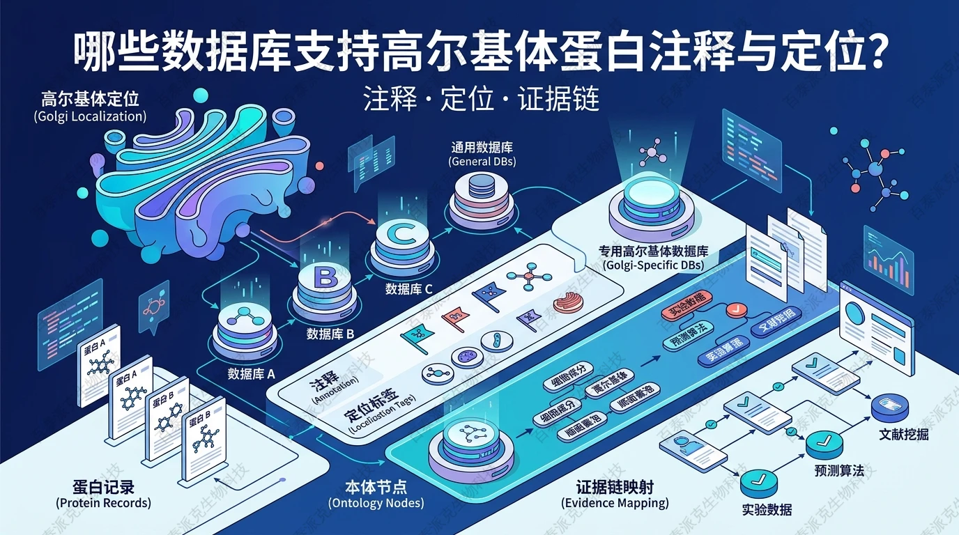 封面：高尔基体蛋白注释与定位数据库概念图