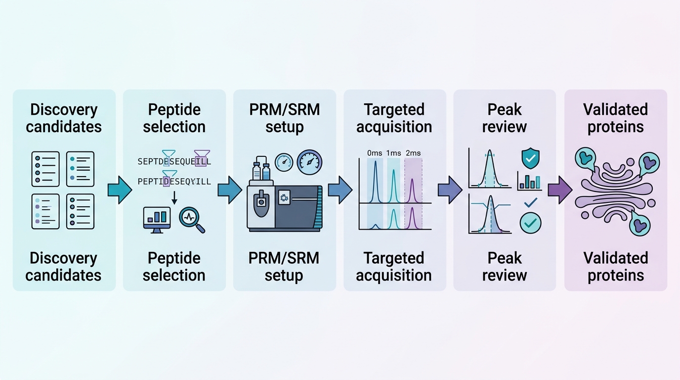 Workflow from discovery candidates to targeted validation for Golgi proteins with English labels