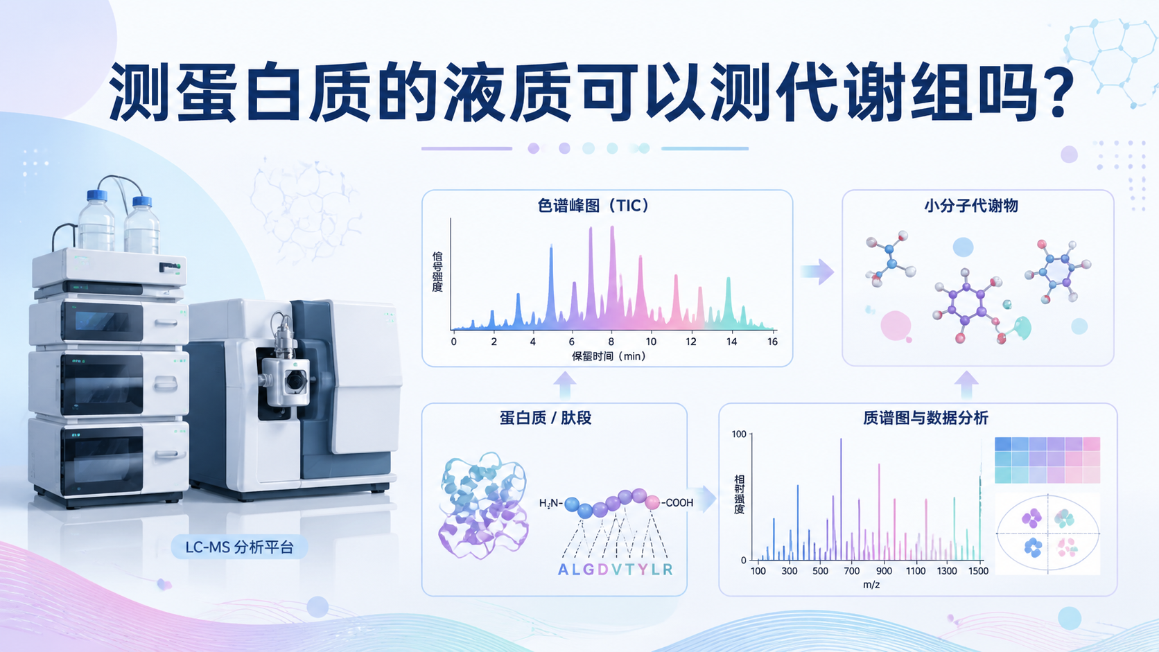 封面：LC-MS 代谢组分析概念图