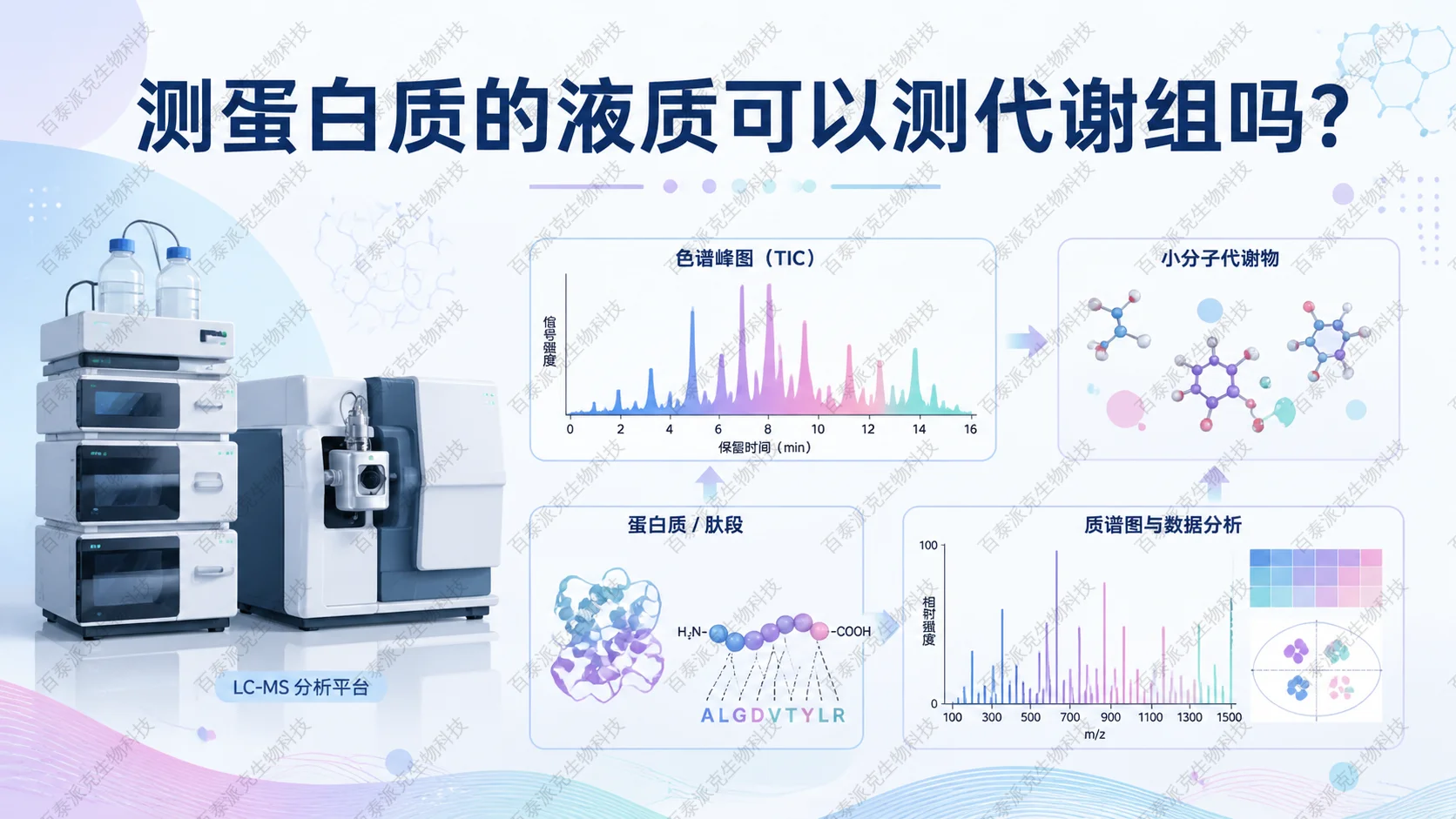 封面：LC-MS 代谢组分析概念图