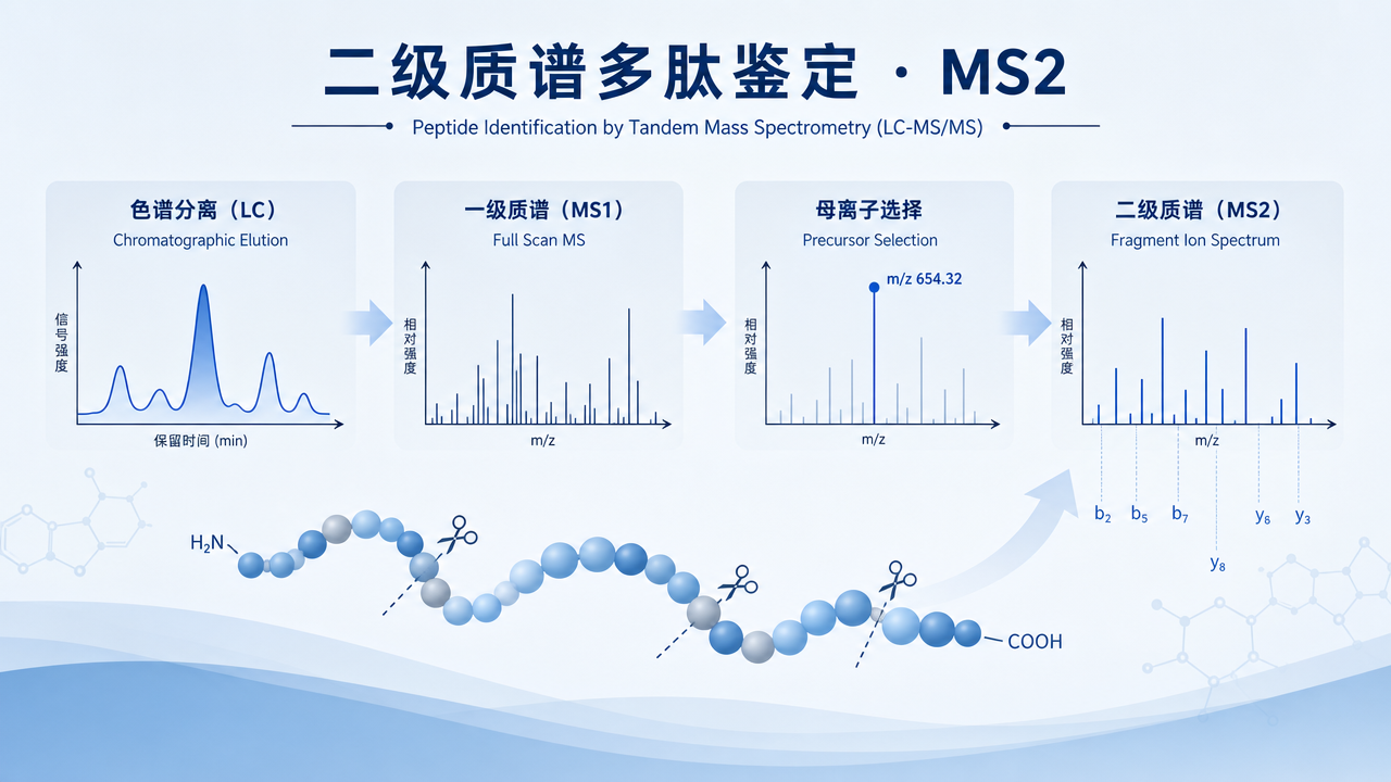 封面：二级质谱与多肽鉴定