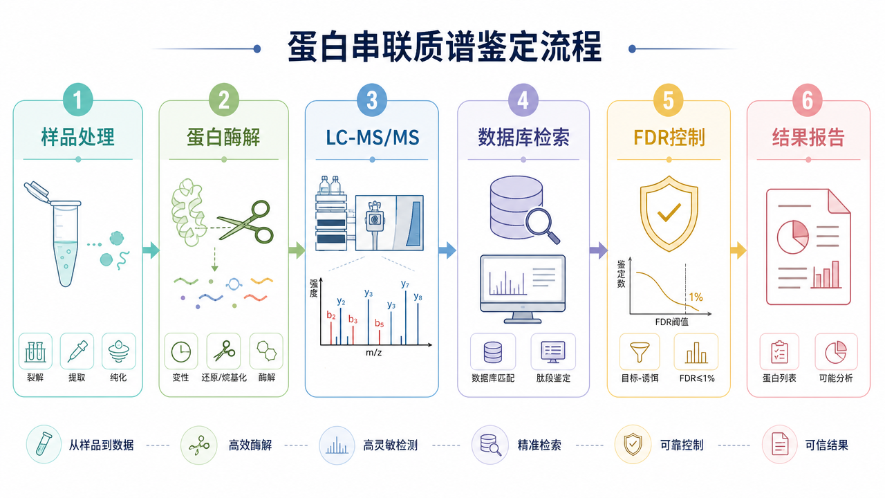 蛋白质串联质谱鉴定从样品处理到结果报告的流程