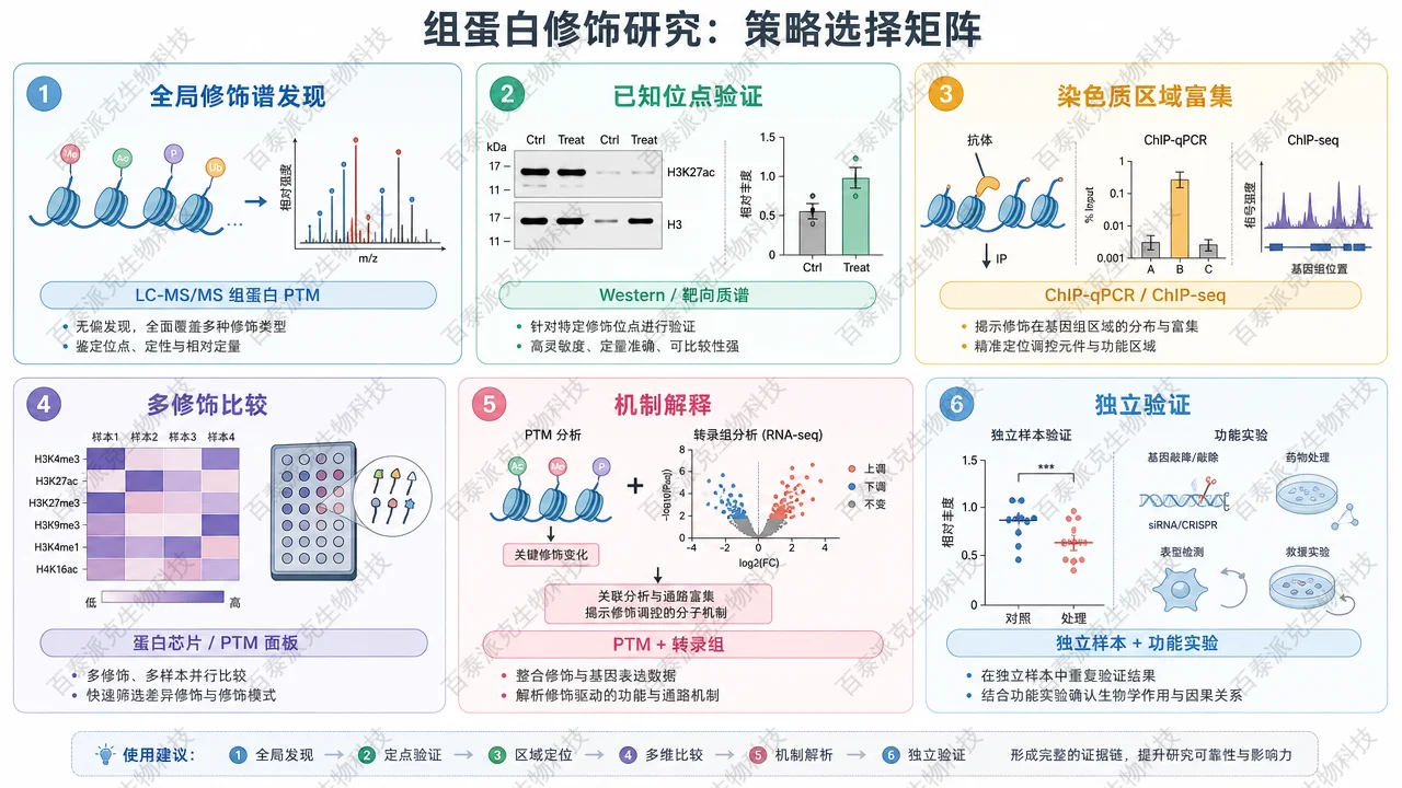 按研究目标选择组蛋白甲基化差异鉴定方法