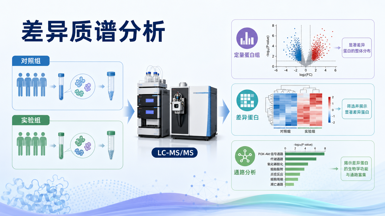 封面：差异质谱分析与定量蛋白组筛选差异蛋白
