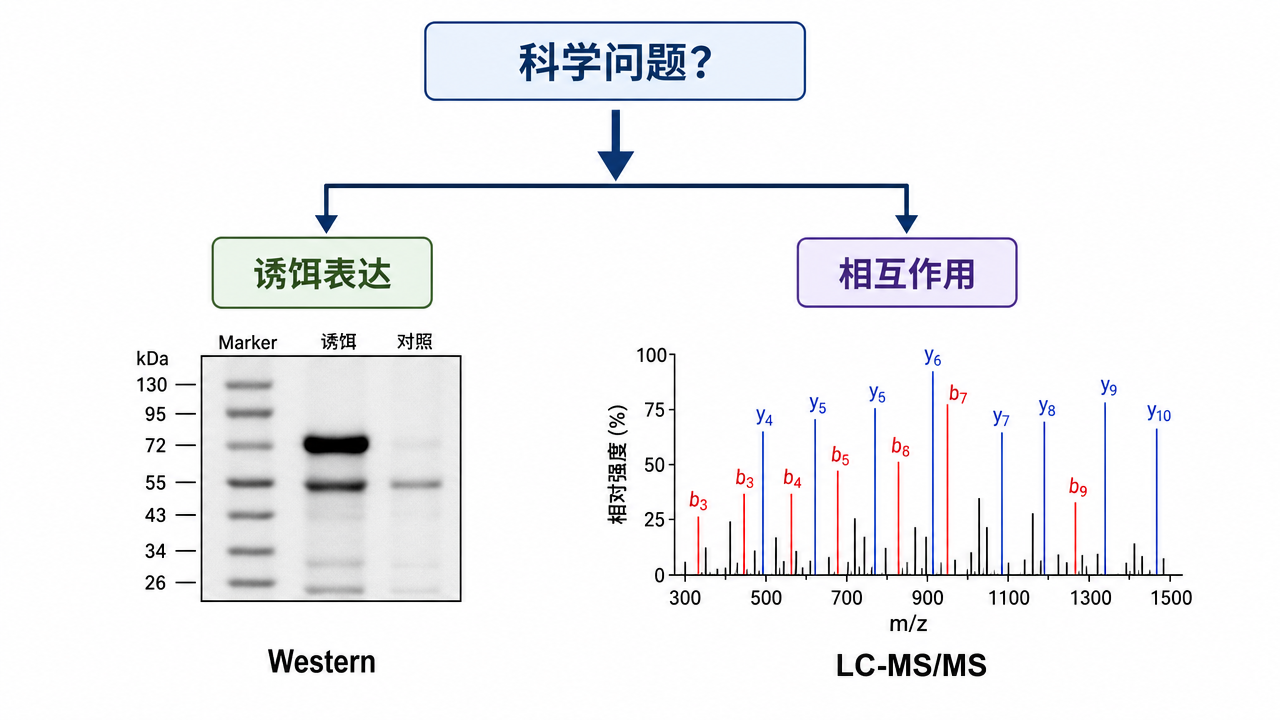 根据科学问题在下游选择 WB 或 LC-MS/MS 根据科学问题在下游选择 WB 或 LC-MS/MS