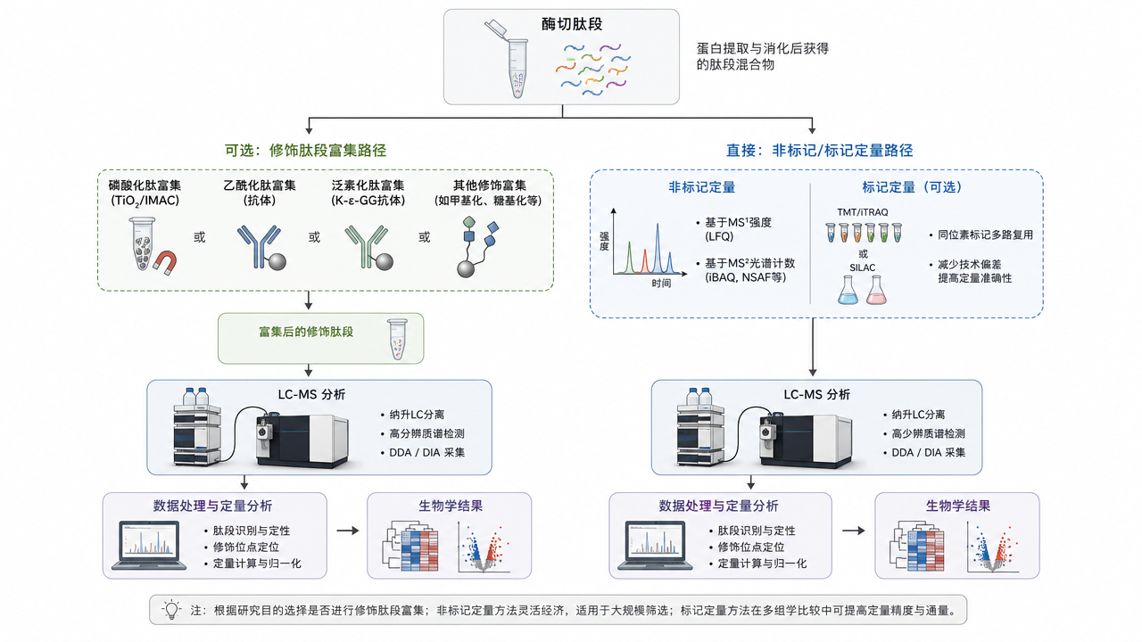 从肽段制备到定量分支的流程草图 从肽段制备到定量分支的流程草图