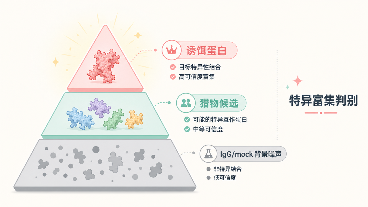 IP-MS 结果分层:诱饵、猎物与背景蛋白 IP-MS 结果分层:诱饵、猎物与背景蛋白