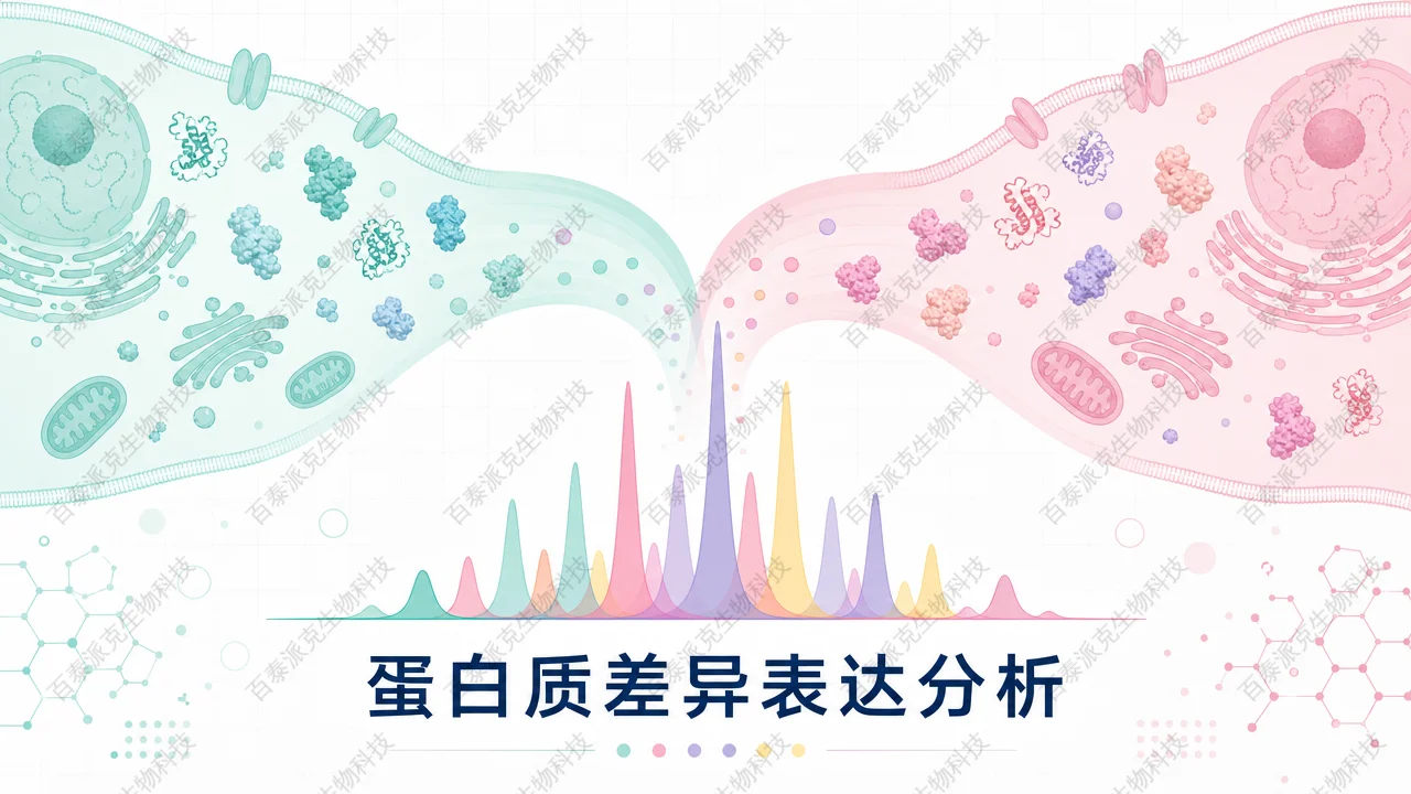 封面：蛋白质差异表达与定量蛋白组分析示意