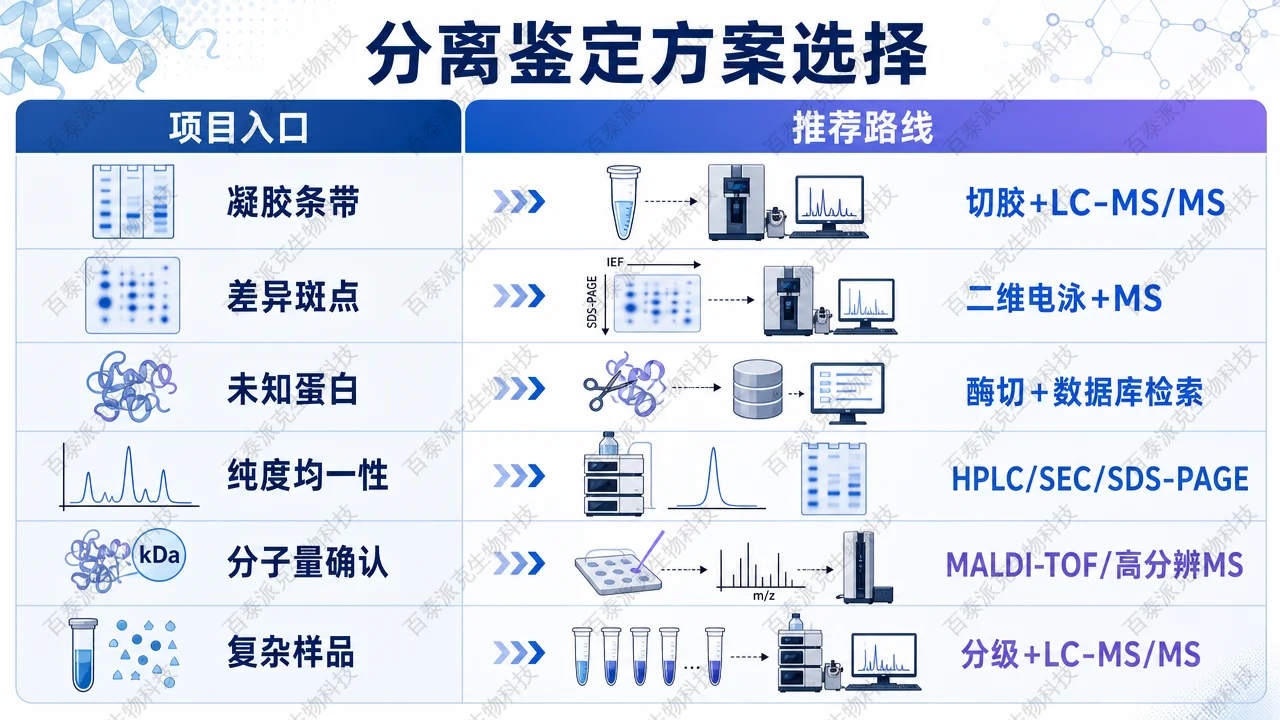 按样品入口选择蛋白分离与鉴定技术路线