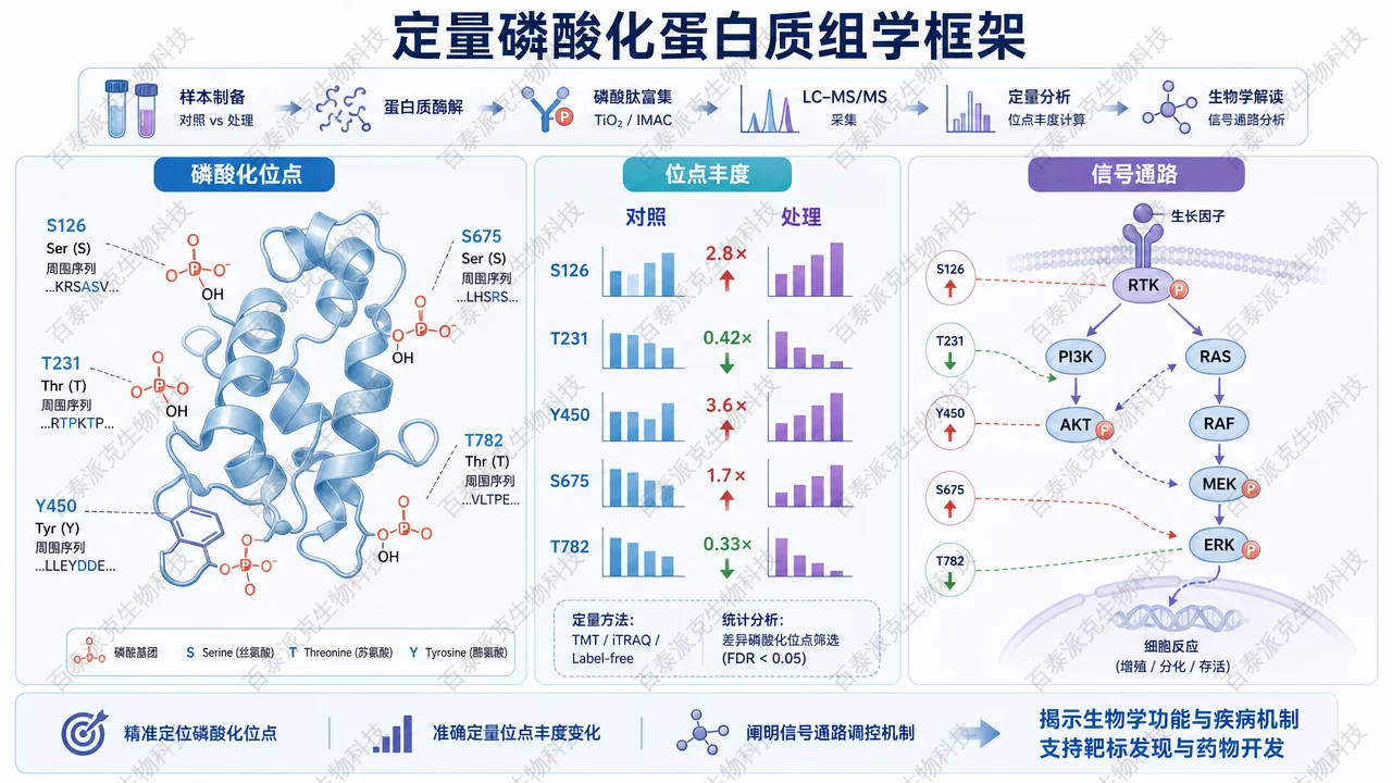 磷酸化定量蛋白组学关注位点丰度和信号通路变化